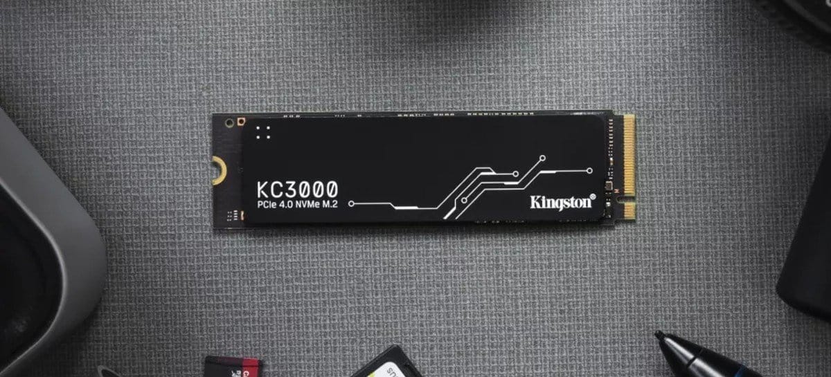 Kingston lança no Brasil o SSD PCie 4.0 KC3000 com velocidades de até 7.000 MB/s