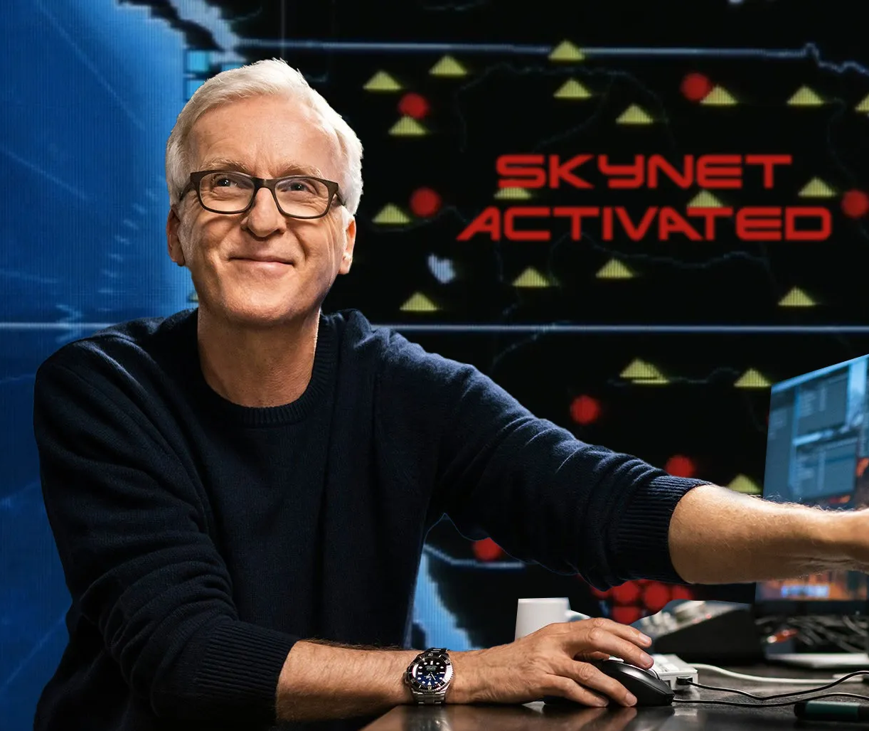 James Cameron afirma que a Skynet destruiria a humanidade apenas com deepfakes