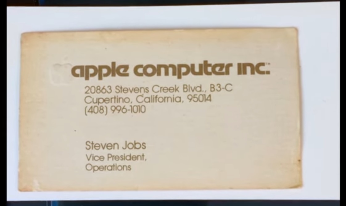 Steve Jobs: cartão de visita de 1979 será leiolado
