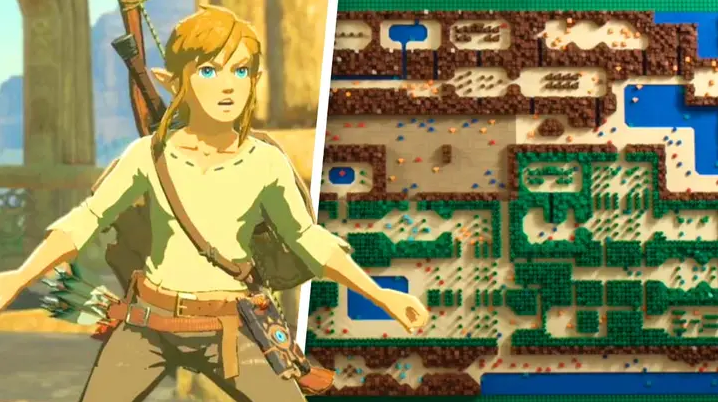Mapa de Zelda é recriado com 25 mil peças de LEGO