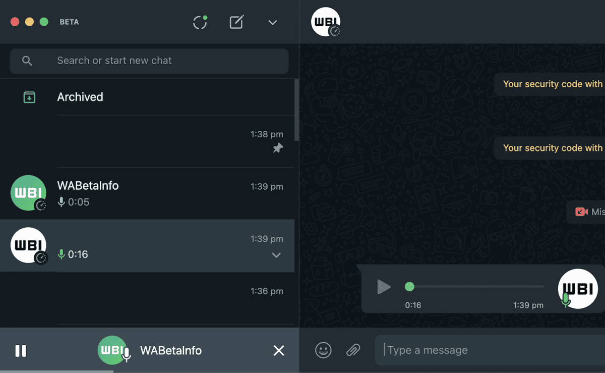 WhatsApp Desktop poderá permitir ouvir áudios enquanto abre outras conversas 1 WhatsApp Desktop