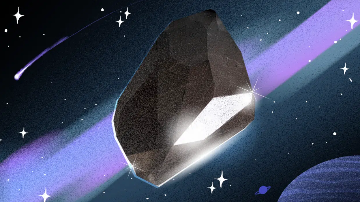 Maior diamante negro do mundo é vendido por US$ 4,3 milhões: pago em criptomoeda 3 diamante espaco