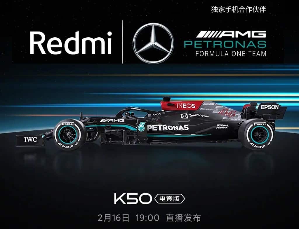 Redmi K50 terá versão especial em parceria com equipe de Fórmula 1 1 Redmi K50 Gaming