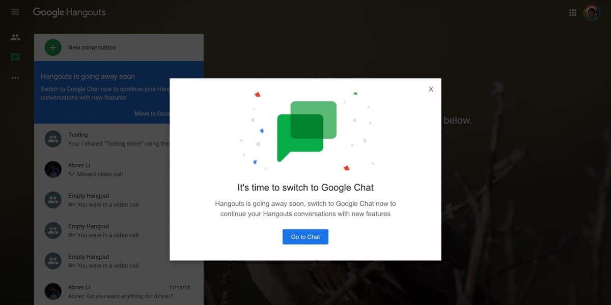 Google Hangouts já começa a ser substituído pelo Google Chat