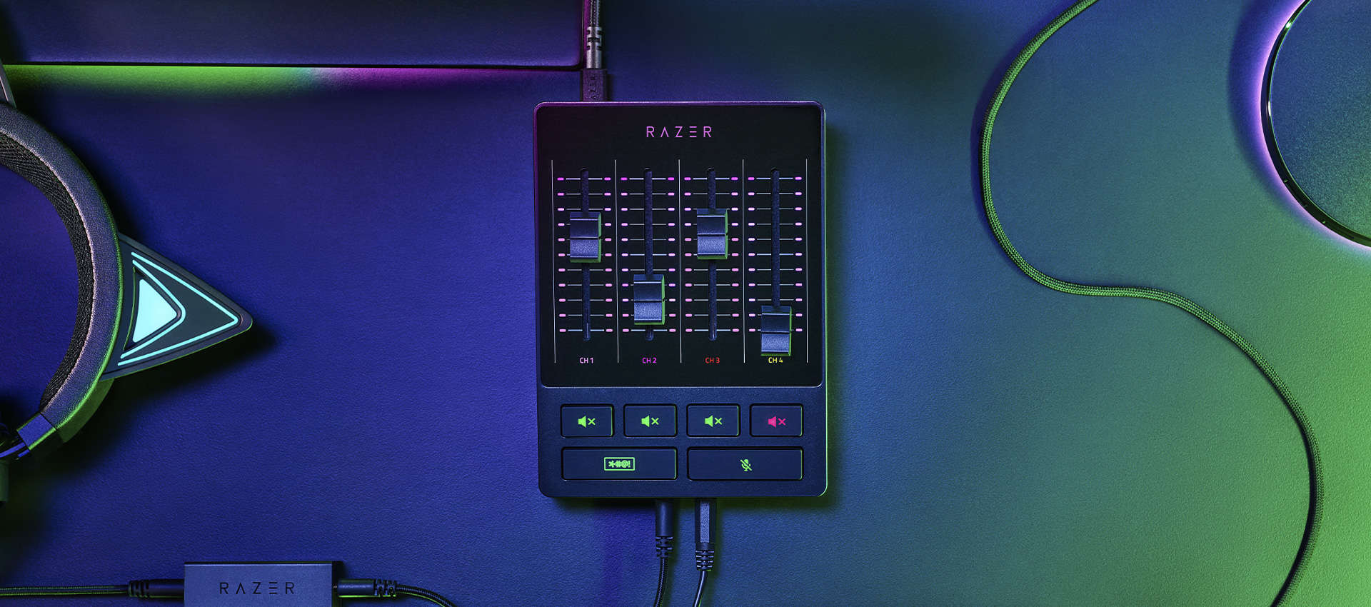 Razer anuncia microfone bluetooth, mixer de áudio e iluminação para streamers 2 audio mixer razer