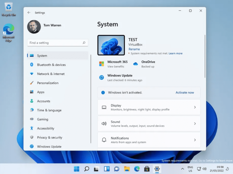 Windows 11 passa a mostrar aviso na área de trabalho de PCs incompatíveis 1 Windows 11 marca d'água