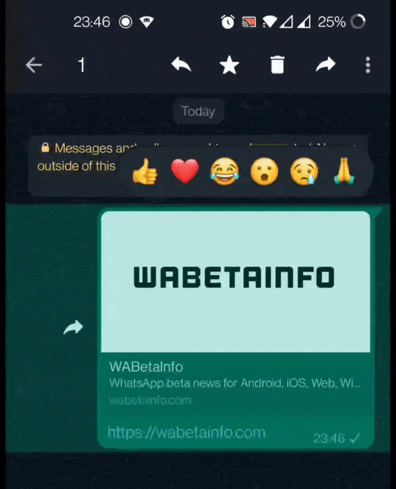 WhatsApp Beta começa a liberar reações com emojis 1 whatsapp beta reacao emoji mensagens 1