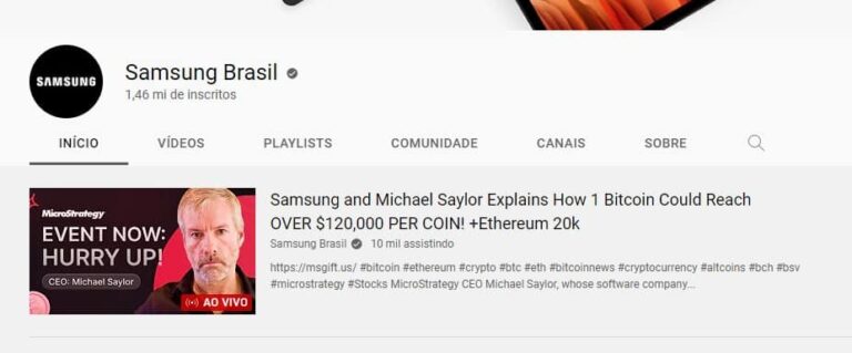 Canal no YouTube da Samsung Brasil é hackeado 2 Samsung Brasil canal YouTube