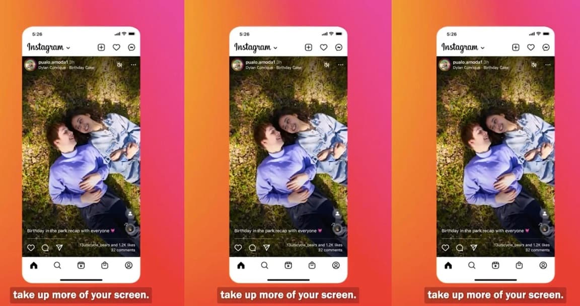 Instagram deve liberar postagem de fotos em tela cheia no feed