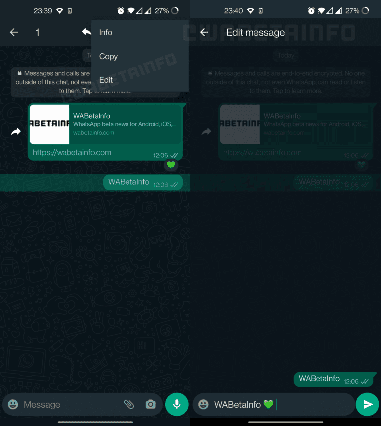 WhatsApp: em breve você poderá editar mensagens enviadas 1 WA EDIT TEXT MESSAGES ANDROID