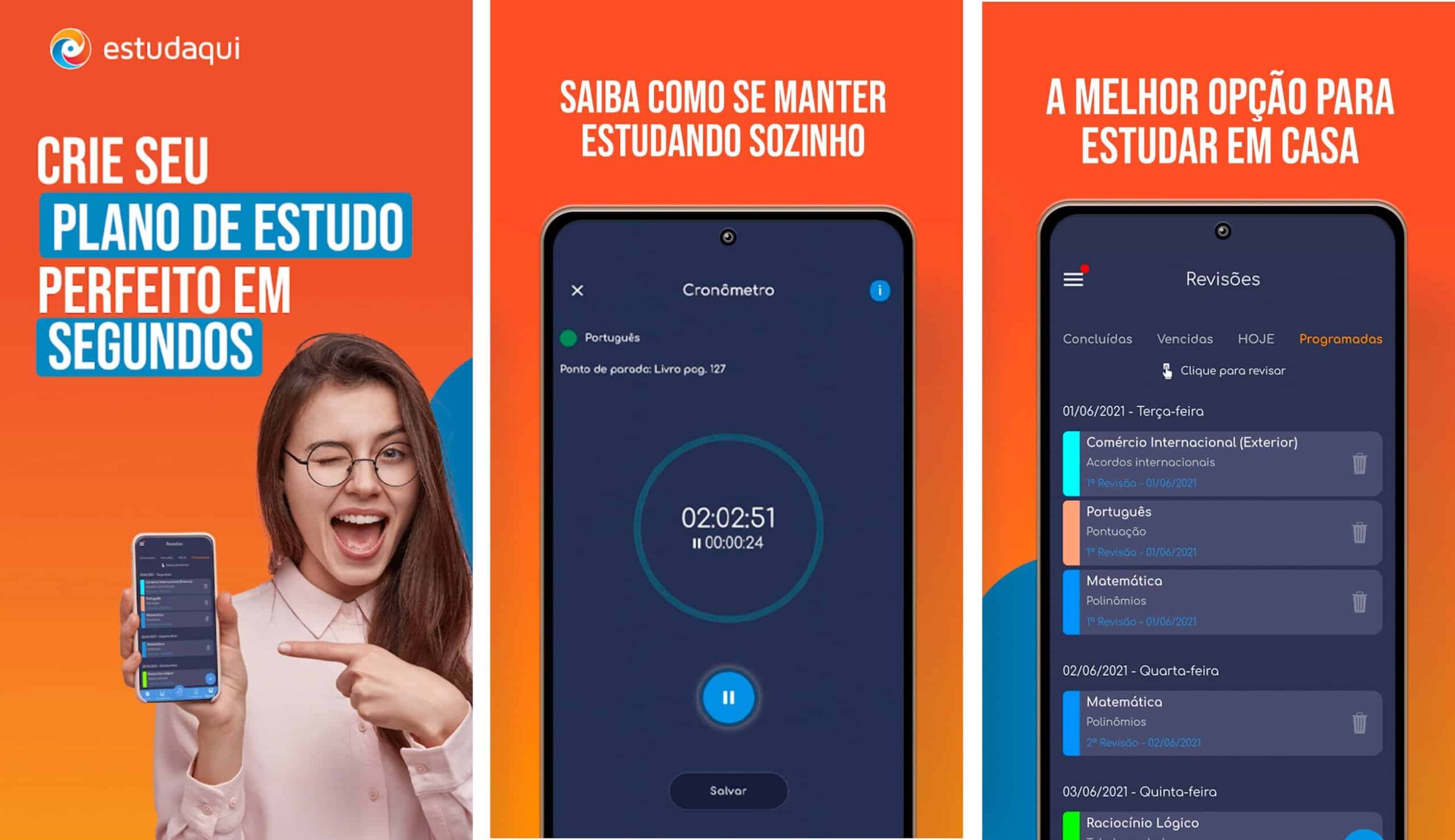 estudaqui - organizar estudo