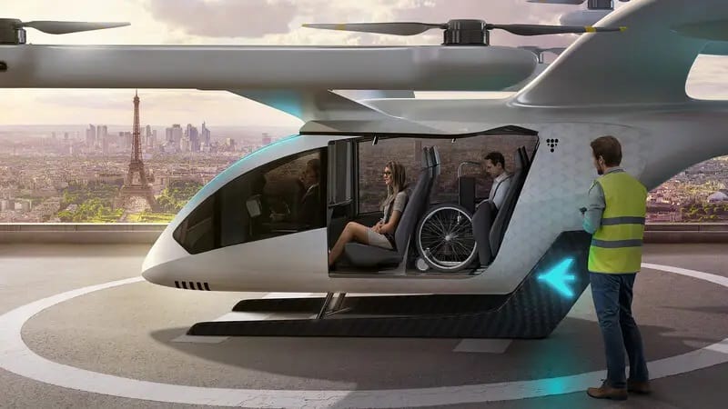 No futuro, viagens em táxi voador custarão menos do que no Uber Black 1 táxi voador