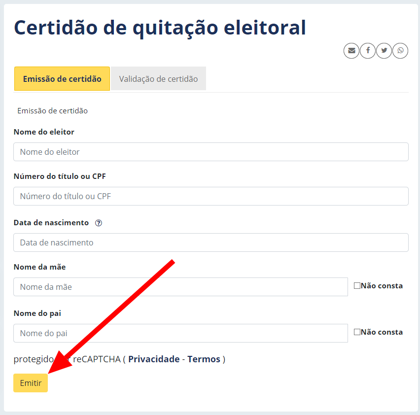 certidão de quitação eleitoral