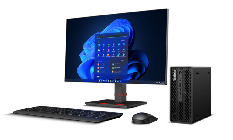 Lenovo P360 Ultra é uma workstation compacta e muito poderosa 2 06 P360 Ultra Hero Front Facing Left with P27Q Old 980x588 1