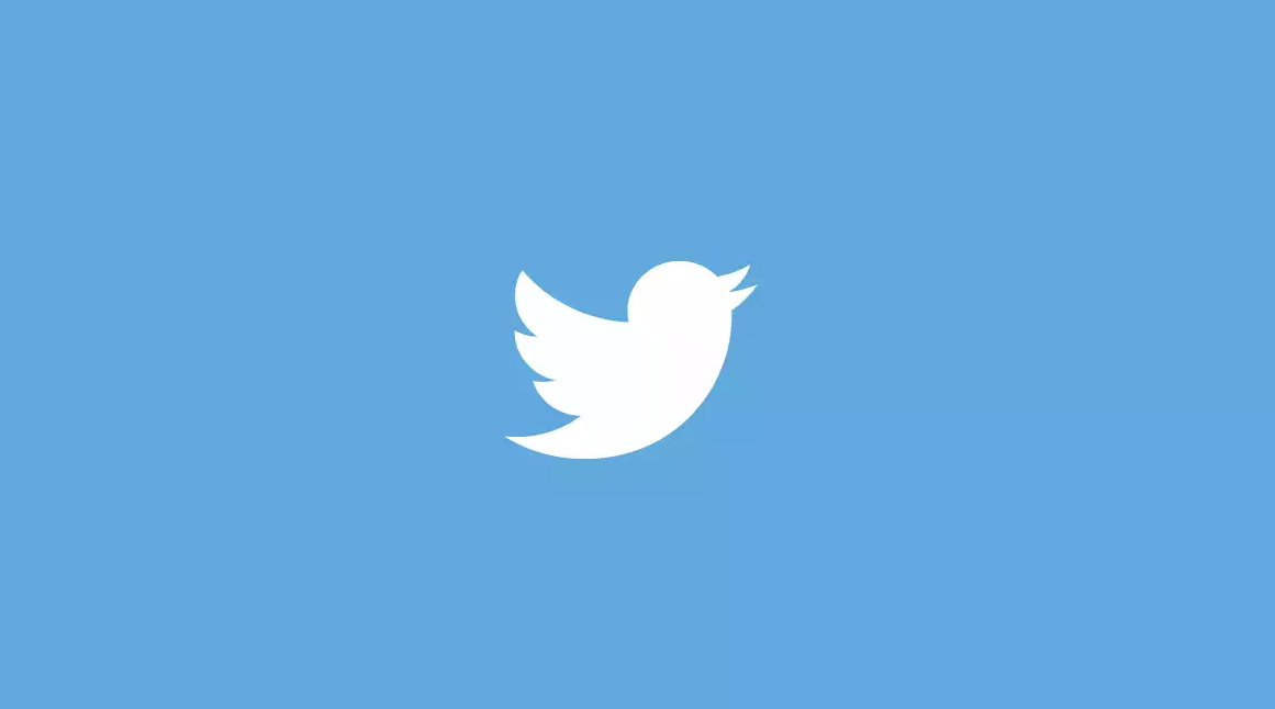 Logotipo do Twitter: pássaro azul estilizado em branco sobre fundo azul claro