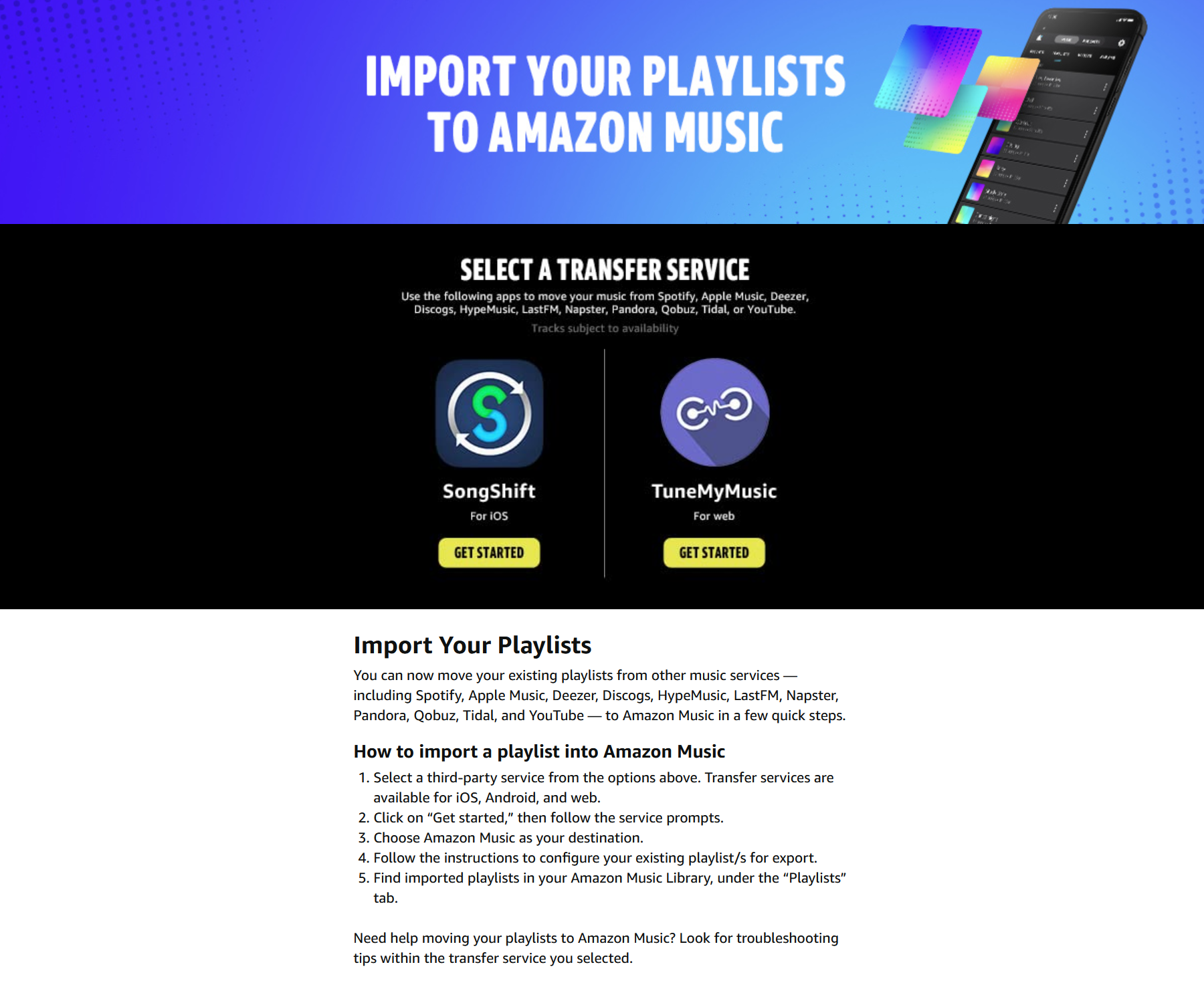 playlists Spotify Amazon Music