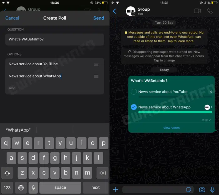 Enquetes no WhatsApp