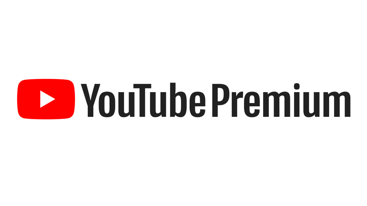 Logotipo do YouTube Premium: ícone vermelho de play ao lado do texto YouTube Premium em preto, sobre fundo branco