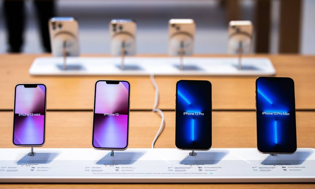 iPhones em exposição