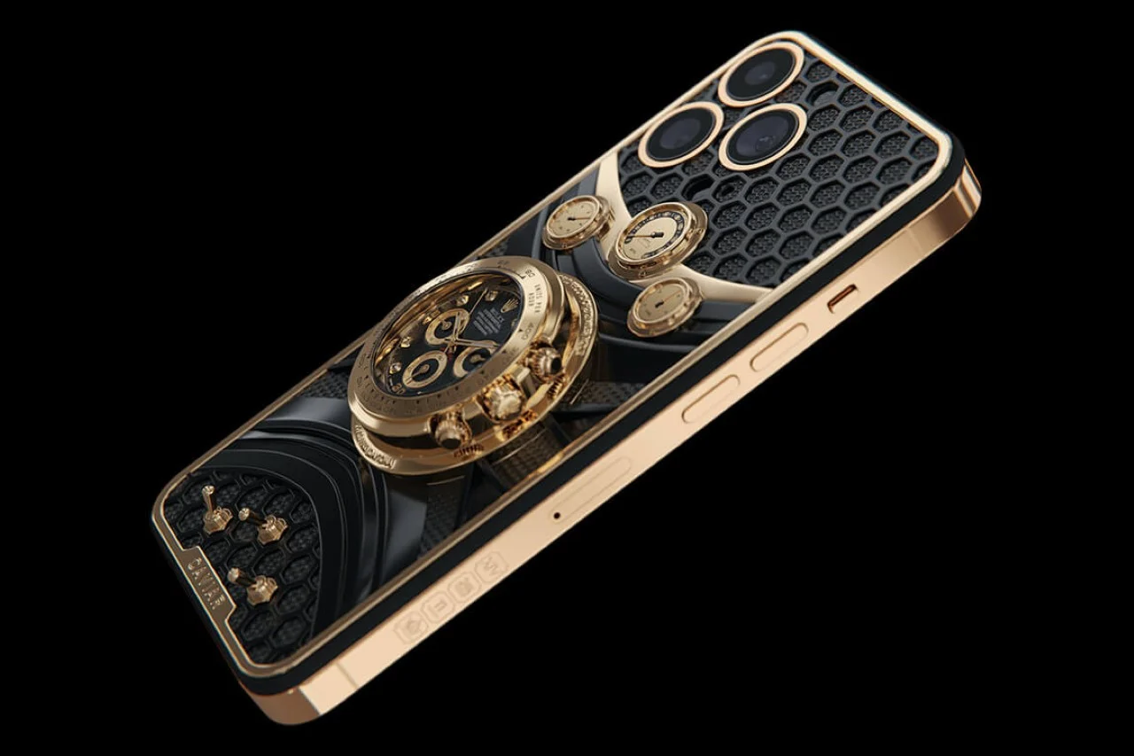 Esta versão do iPhone 14 Pro Max tem um Rolex embutido na parte traseira e custa quase R$ 700 mil