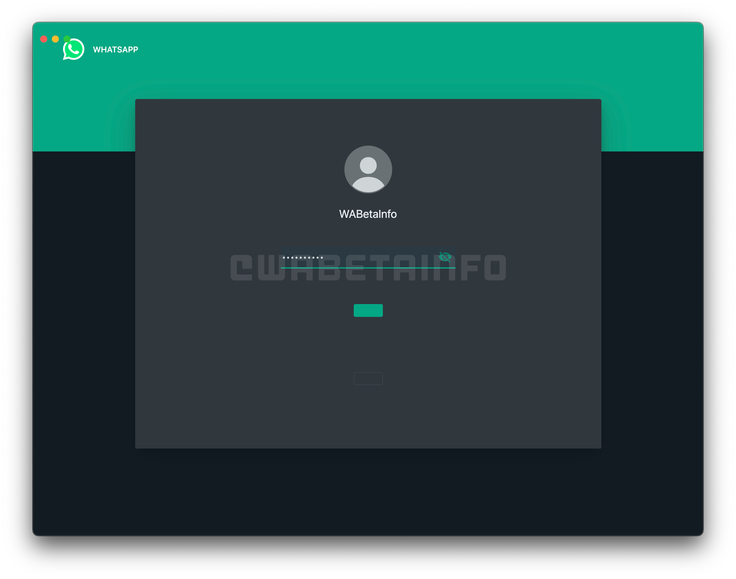 Tela de bloqueio no WhatsApp desktop