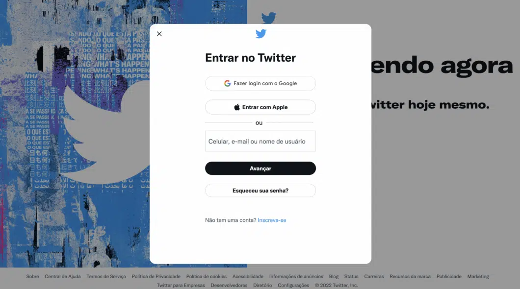 Login do Twitter
