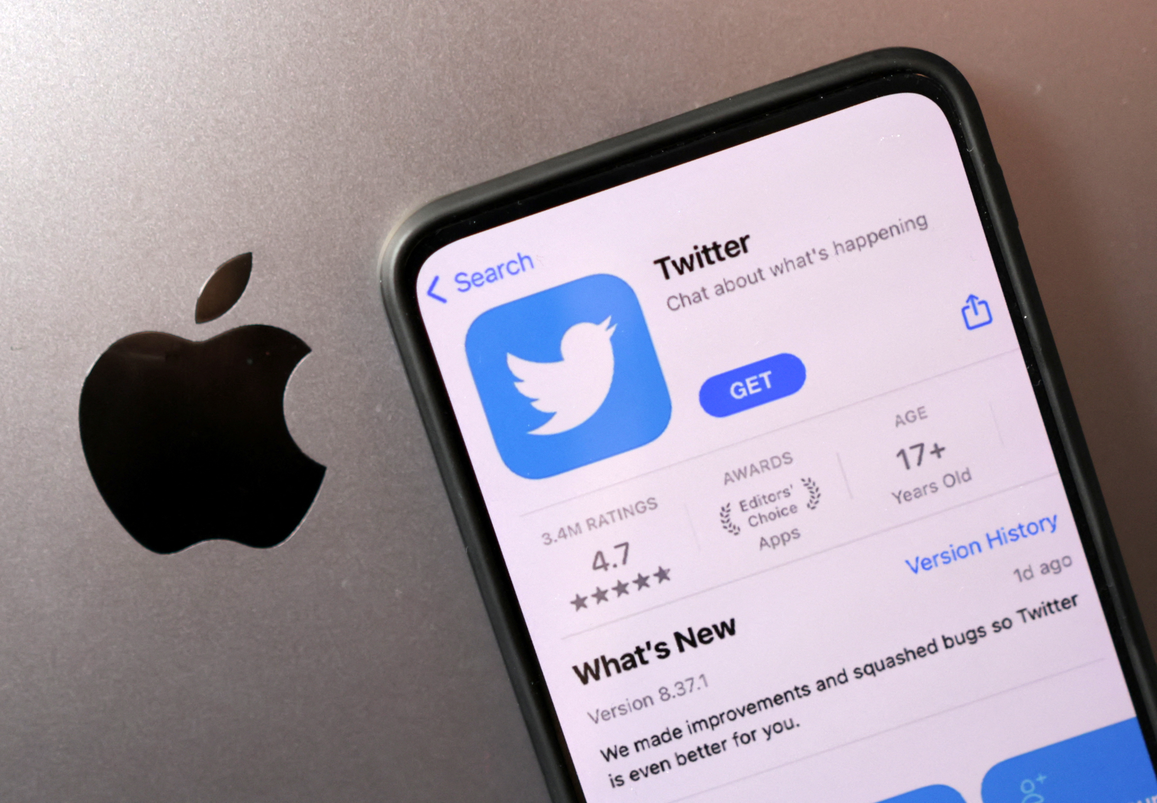 Aplicativo do Twitter na App Store