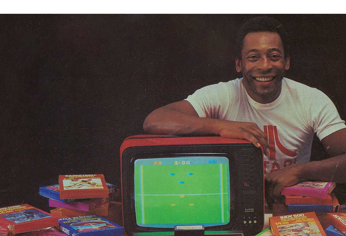 Em 1981, Pelé foi capa de um jogo da Atari
