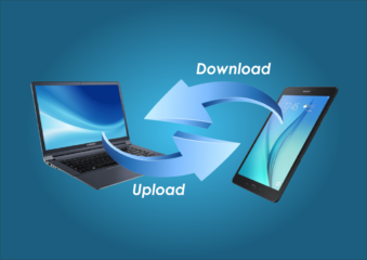 velocidade de upload e download