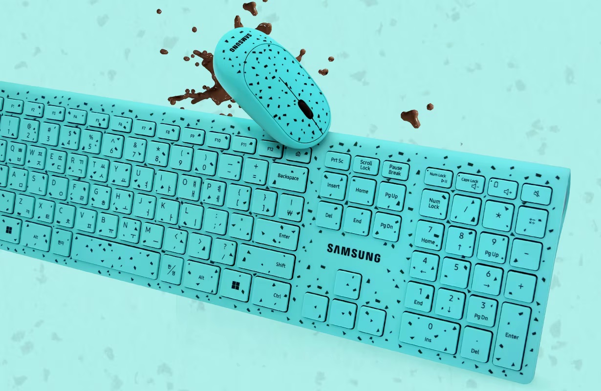 Samsung lança teclado e mouse sem fio com design inusitado de menta com chocolate
