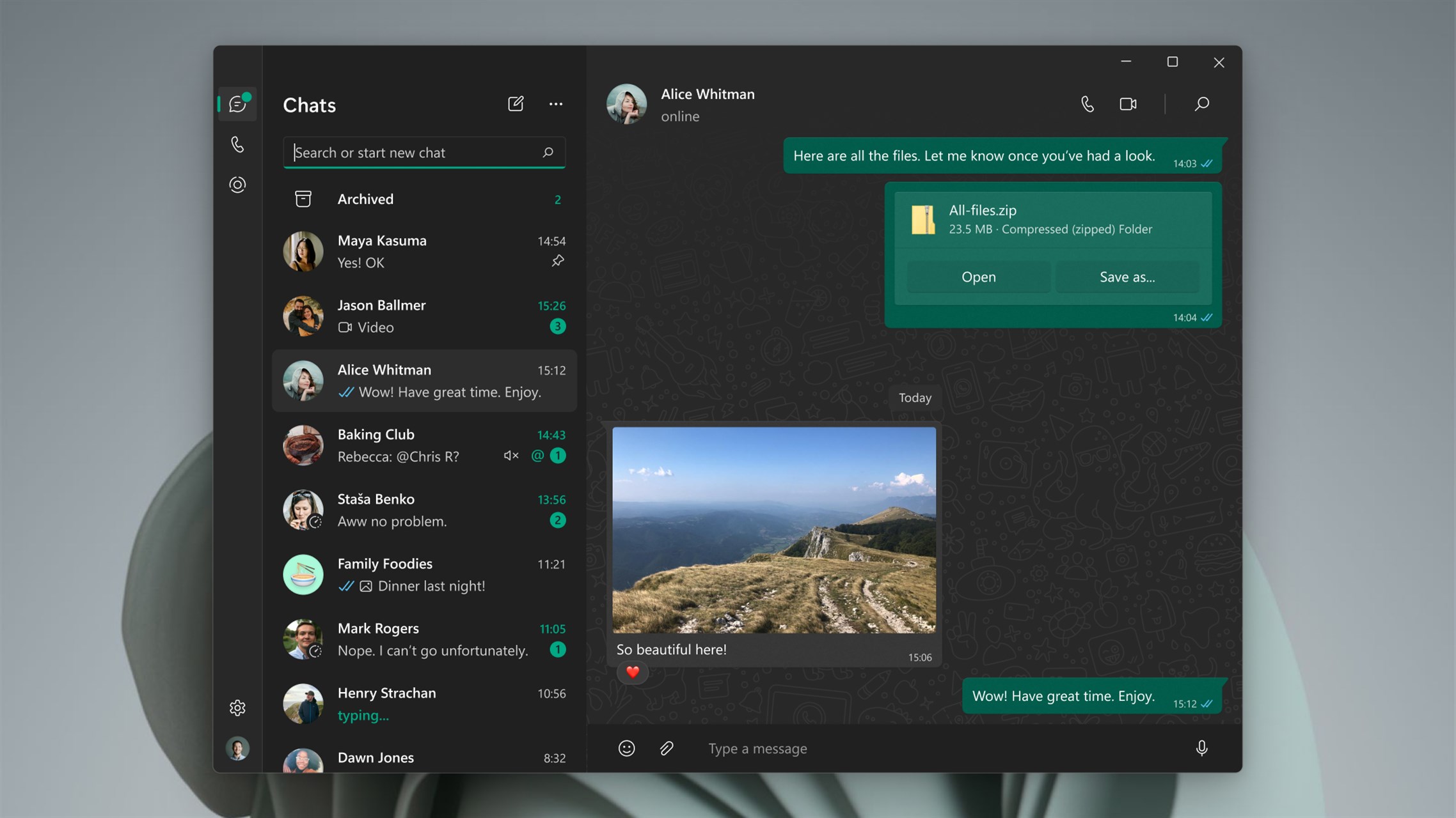 WhatsApp Desktop Windows
