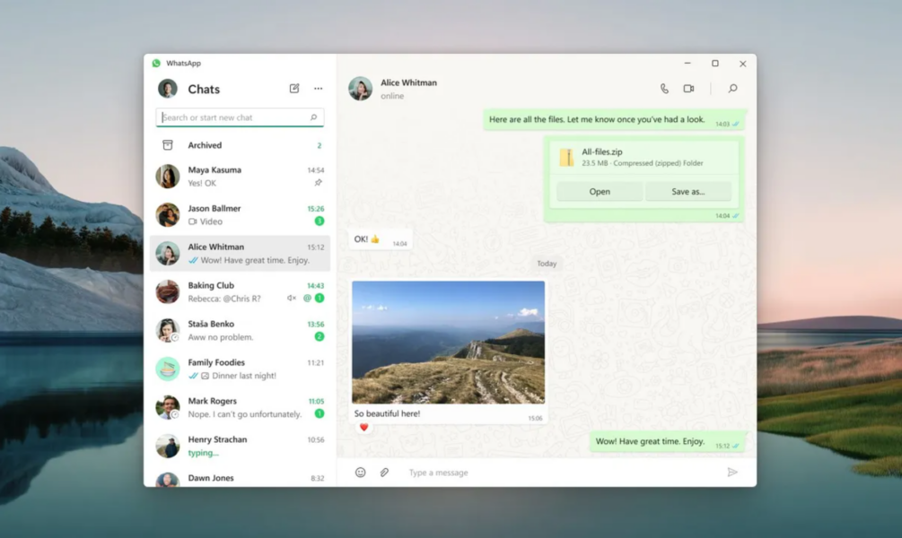 WhatsApp Desktop Windows
