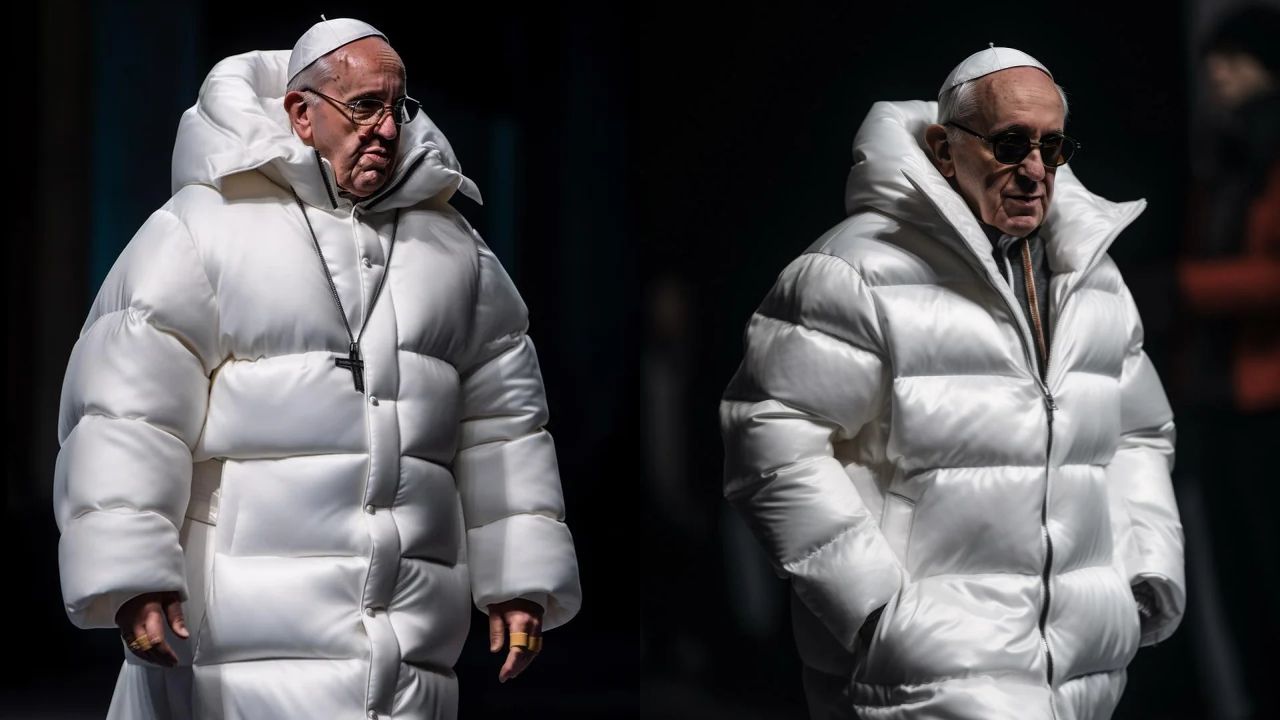 Foto do Papa com casaco estiloso foi feita por Inteligência Artificial