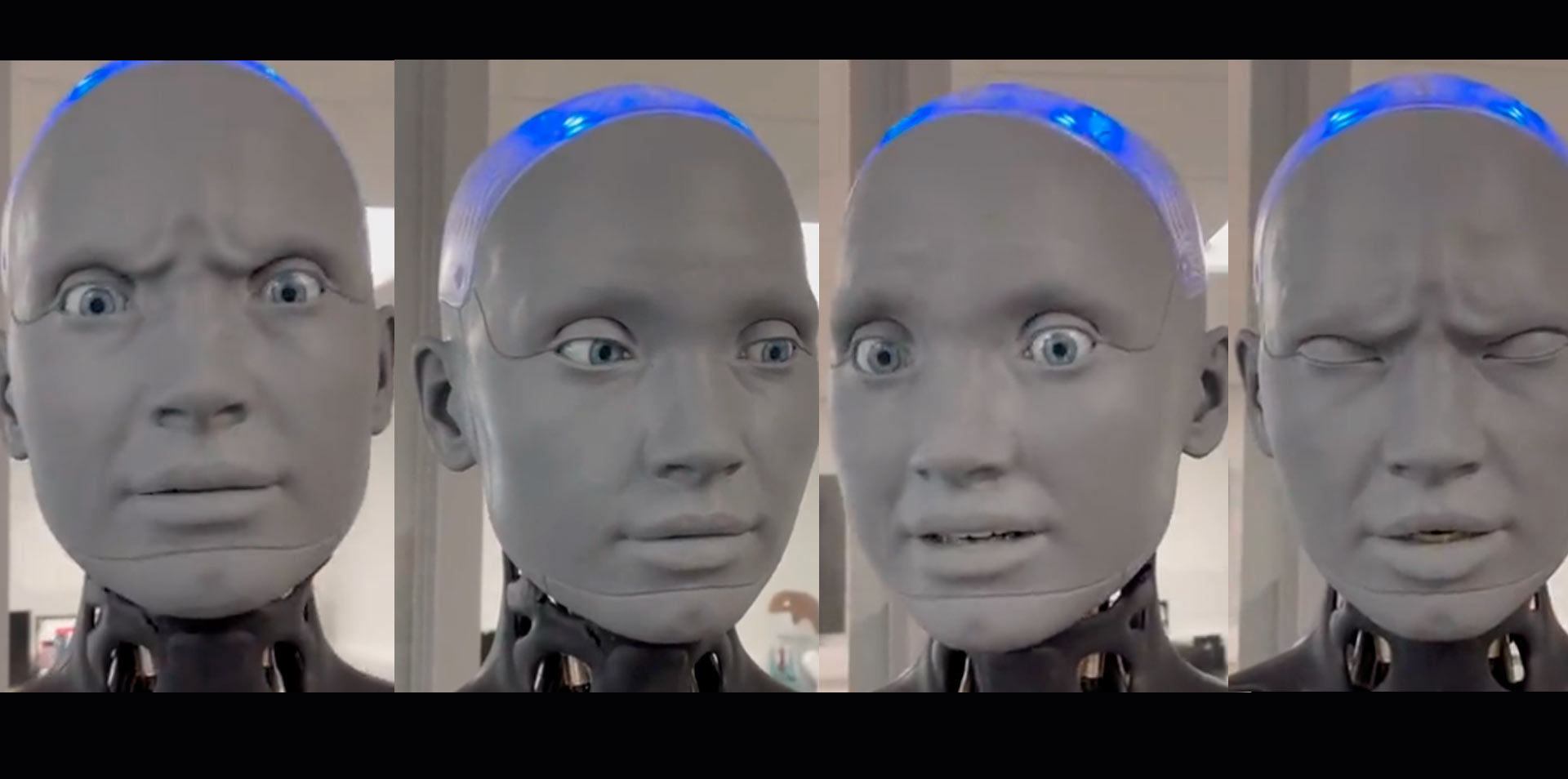 As expressões faciais desse robô foram geradas pela tecnologia que equipa o ChatGPT